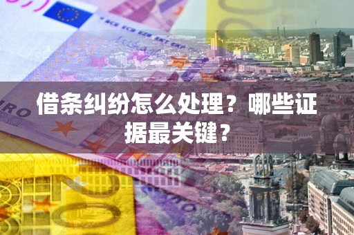 北京借条纠纷怎么处理？哪些证据最关键？