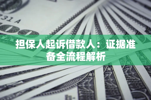 北京担保人起诉借款人：证据准备全流程解析